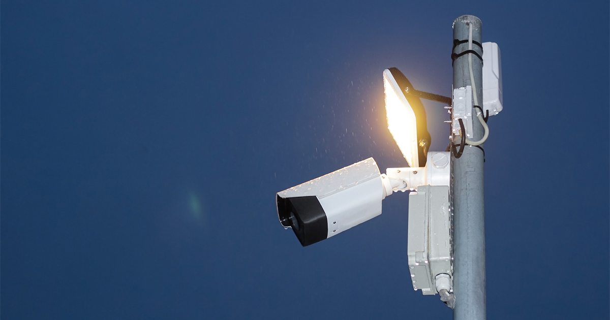 Security lighting installation in London with PIR motion detection